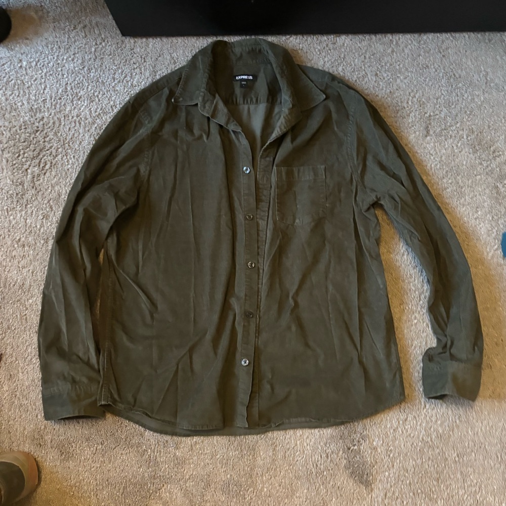 Green Corduroy button up